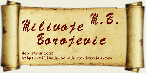 Milivoje Borojević vizit kartica